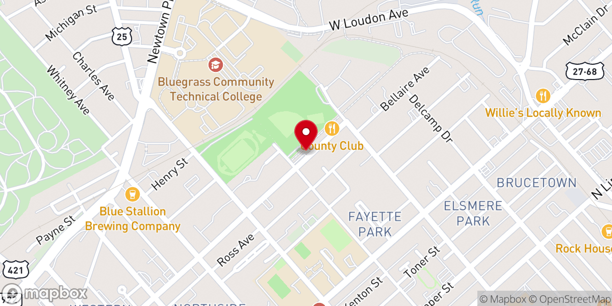 Map showing location of Pilgrim Baptist Church