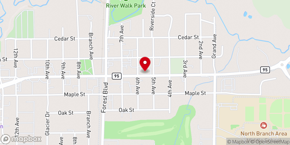 Map showing location of Main Street Church