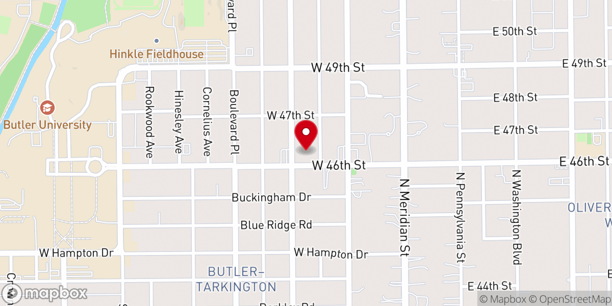 Map showing location of Fairview Presbyterian Church