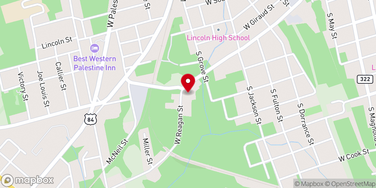 Map showing location of New Fellowship Christian Church