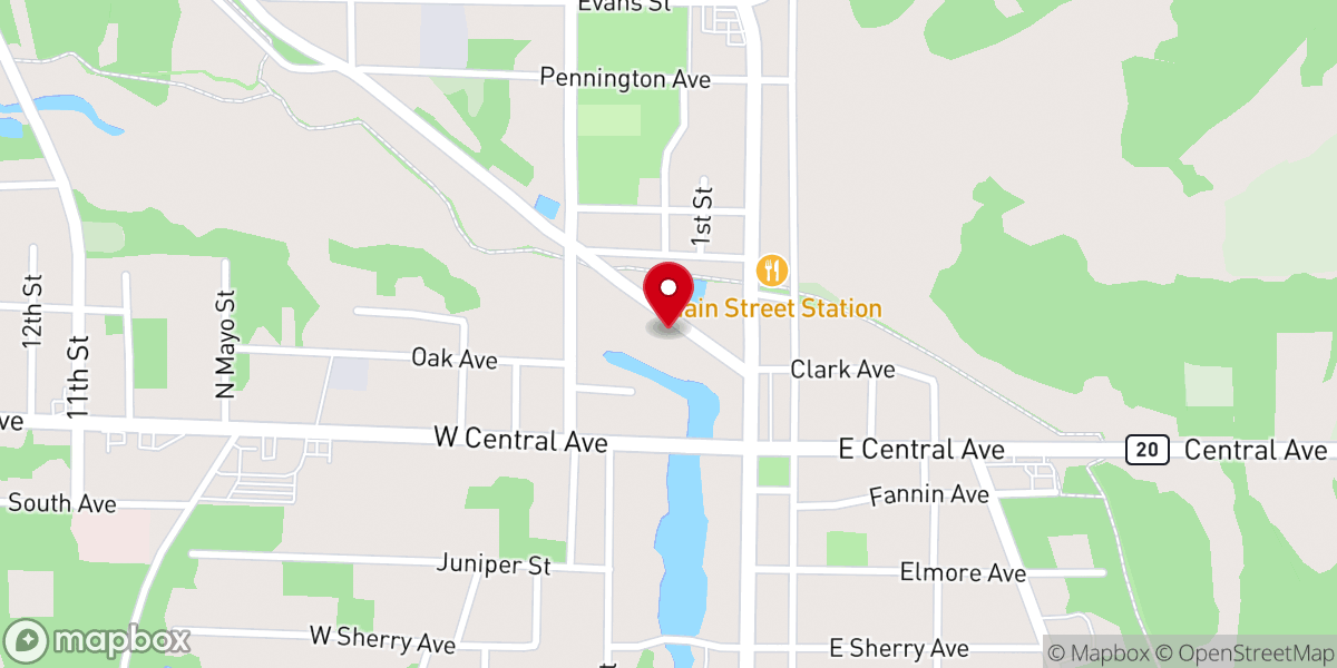 Map showing location of Blountstown First Pentecostal