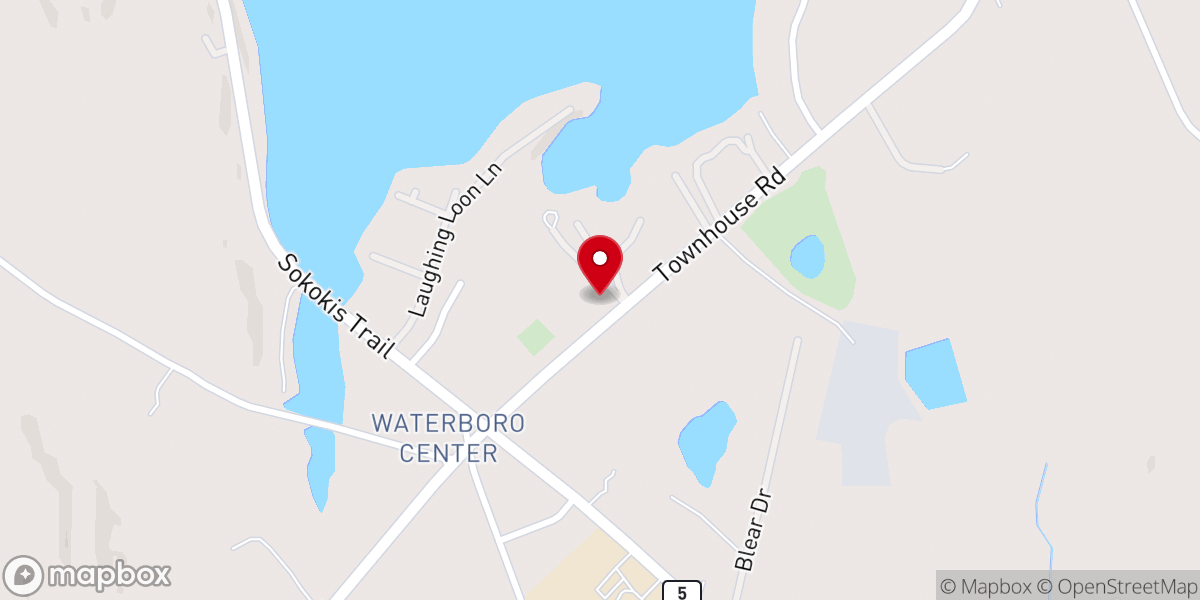 Map showing location of Waterboro Community Food Pantry