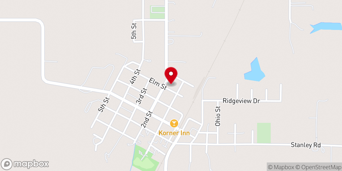 Map showing location of Zion United Church of Christ
