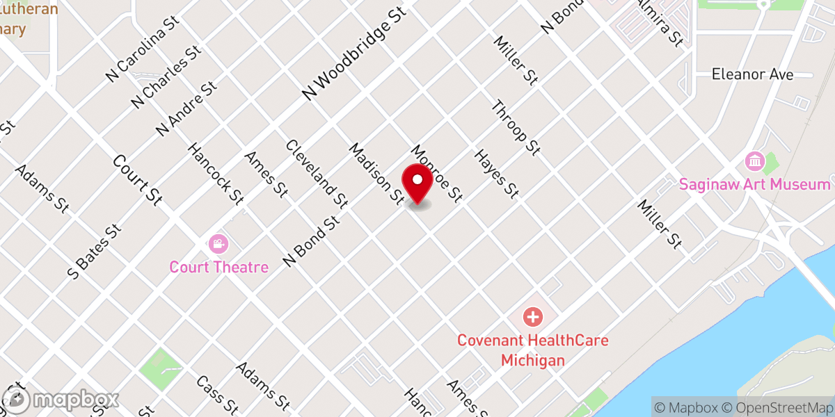 Map showing location of Gospel Hall