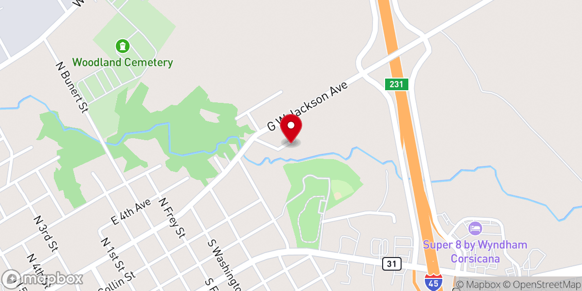 Map showing location of Mt Olive Missionary Baptist