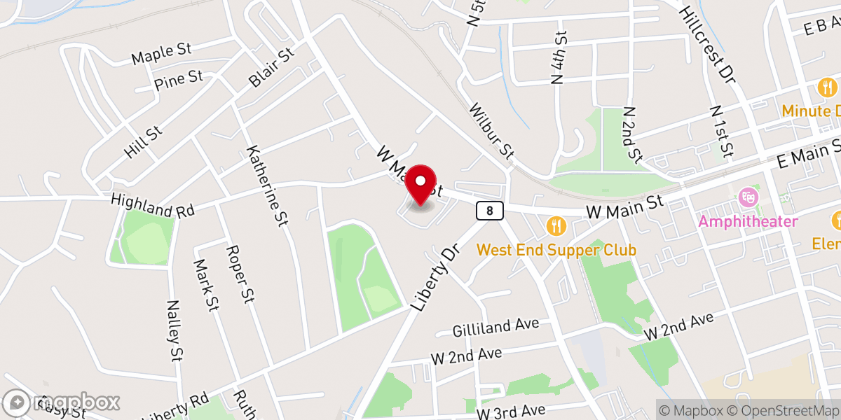 Map showing location of Easley Church of God