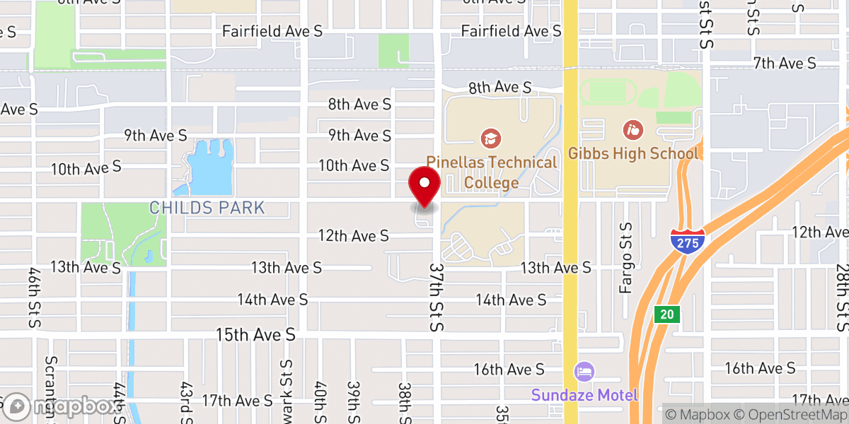 Map showing location of Prayer Tower Church of God in Christ