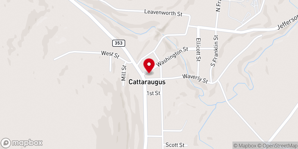 Map showing location of Cattaraugus Food Pantry - Food Distribution Center