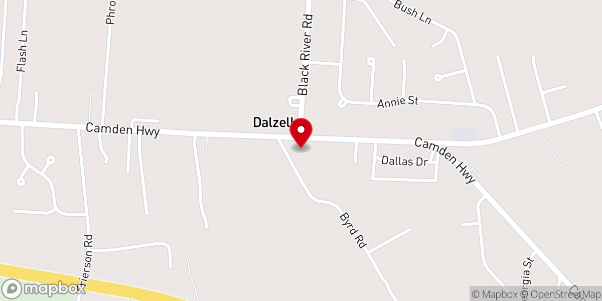 Map showing location of Tirzah Presbyterian Church