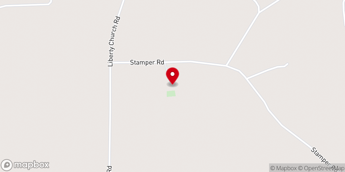 Map showing location of Mount Moriah M.B. Church