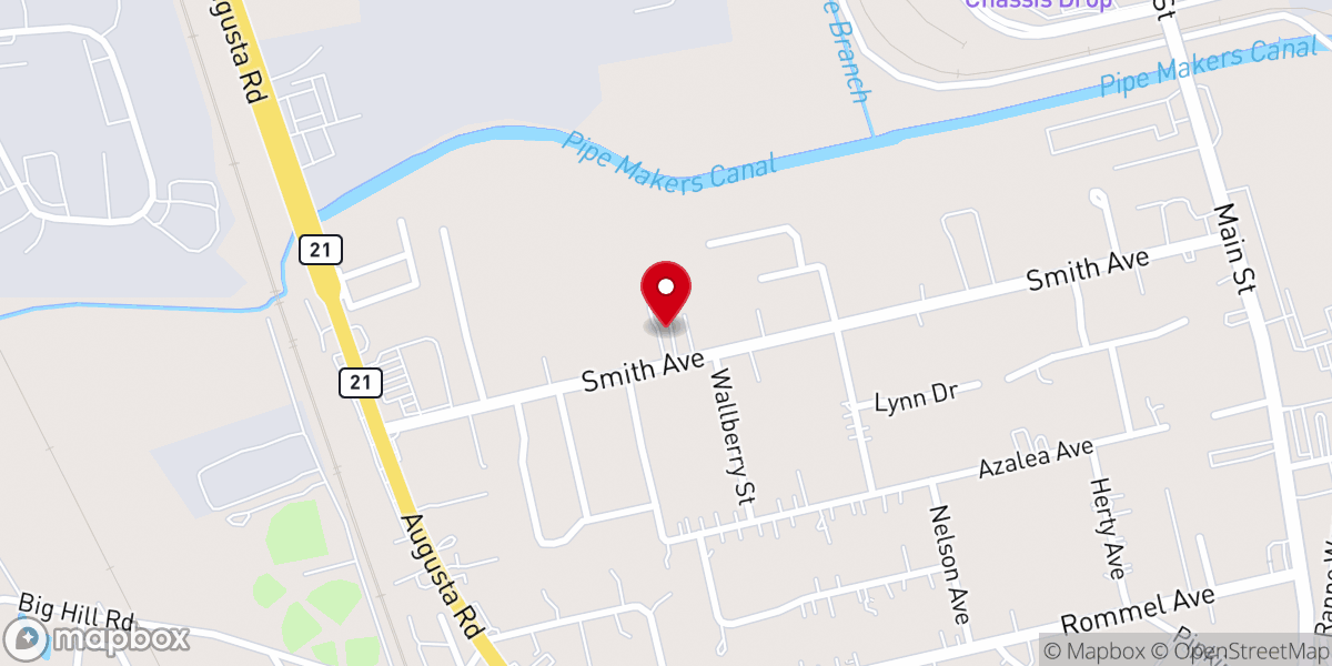 Map showing location of Garden City Primitive Baptist Church