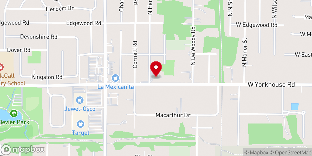 Map showing location of Lake County Baptist Church