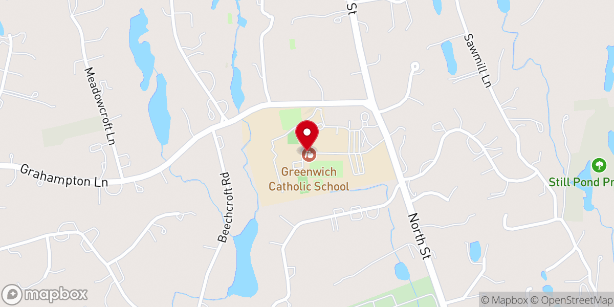 Map showing location of Greenwich Catholic School