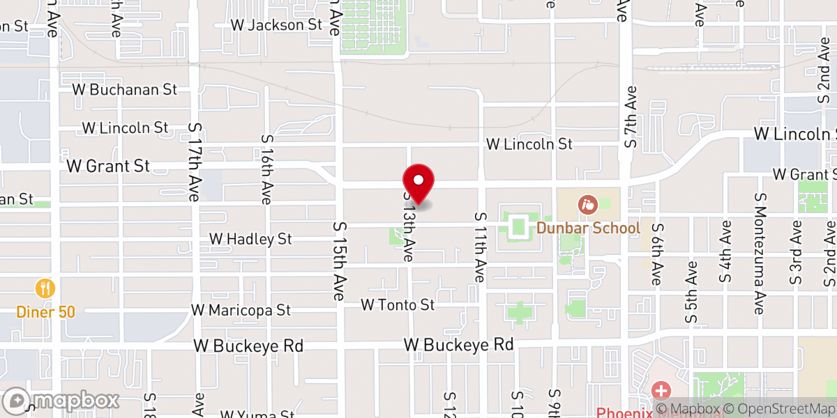Map showing location of New Home Baptist Church