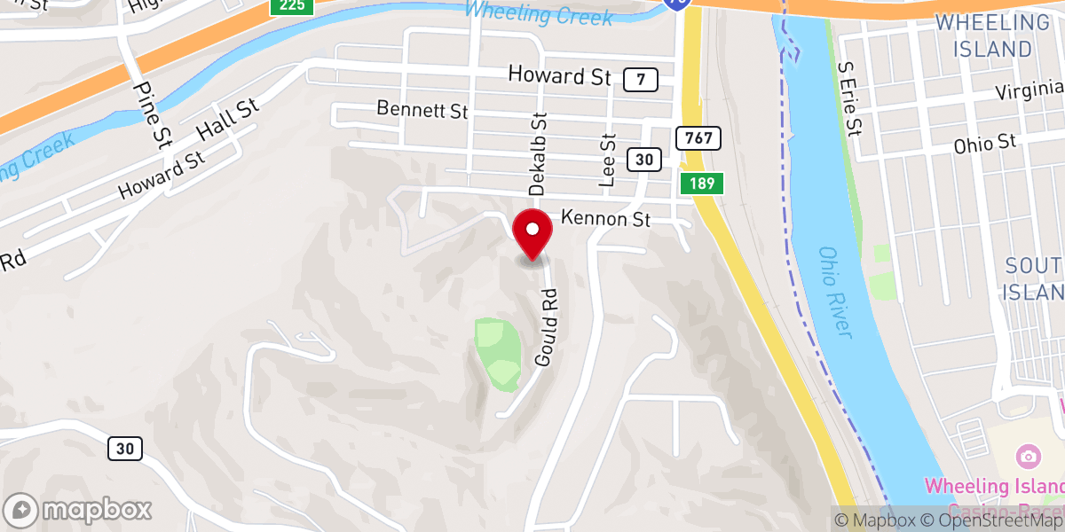Map showing location of Bridgeport Manor