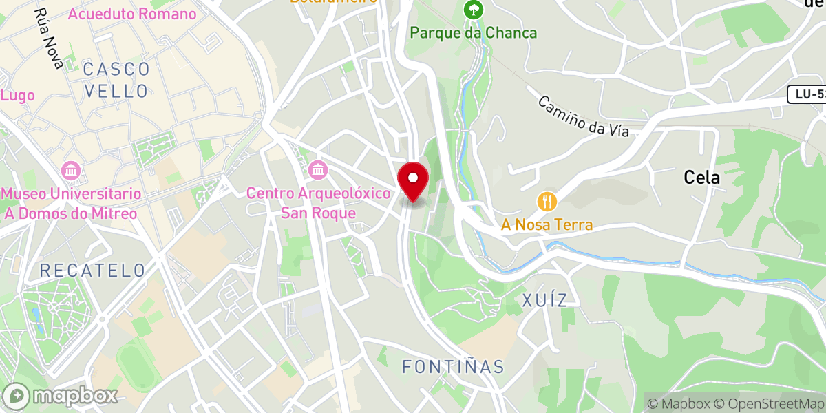 Map showing location of Centro Parroquial de Nuestra Señora das Fontiñas