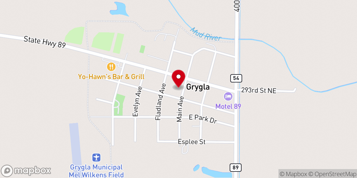 Map showing location of Grace Lutheran Parish