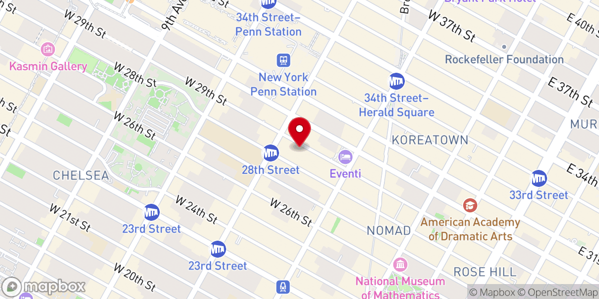 Map showing location of All Nations Disciple Church of New York