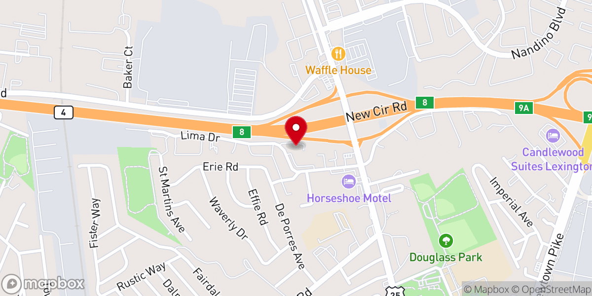 Map showing location of Lexington Lima Drive Seventh-day Adventist Church