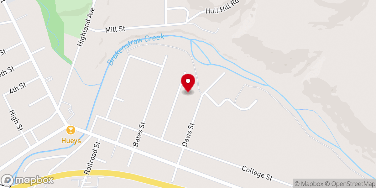 Map showing location of Youngsville Free Methodist Church
