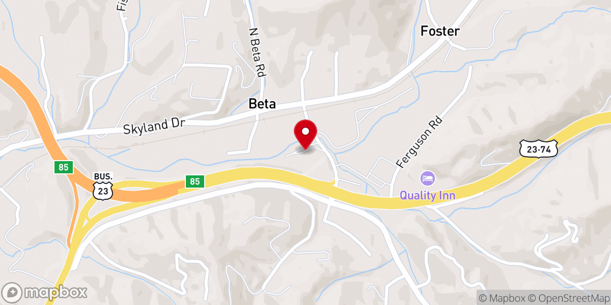 Map showing location of Scotts Creek Baptist Church