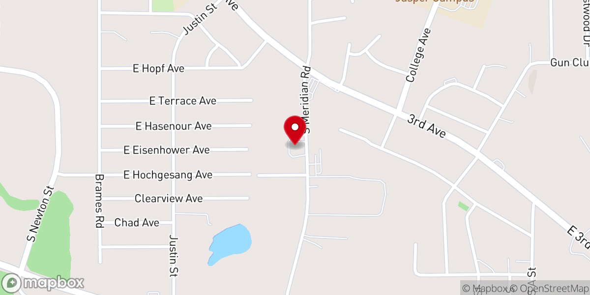 Map showing location of Community Food Bank