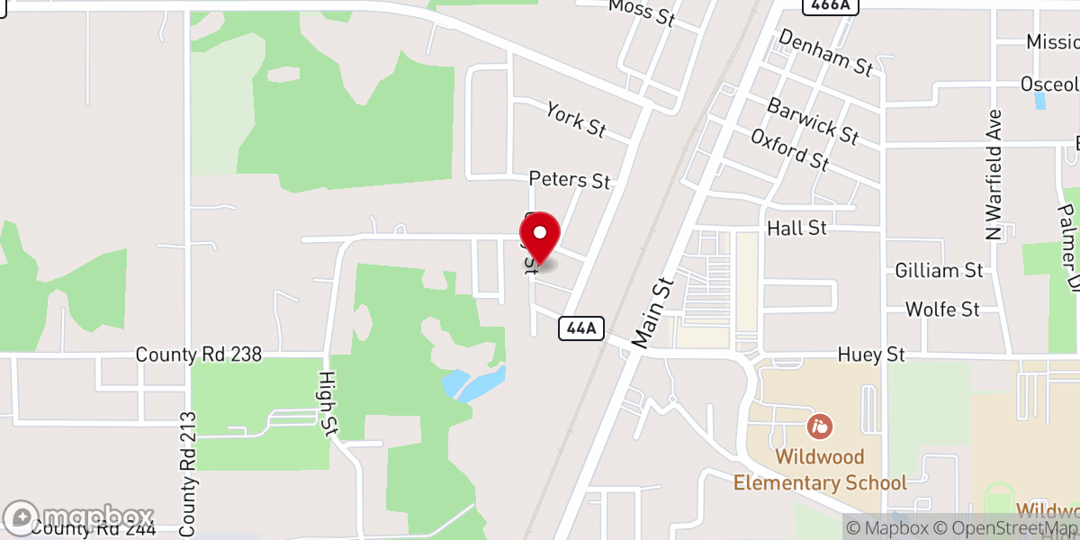 Map showing location of New Beginning Outreach Ministries