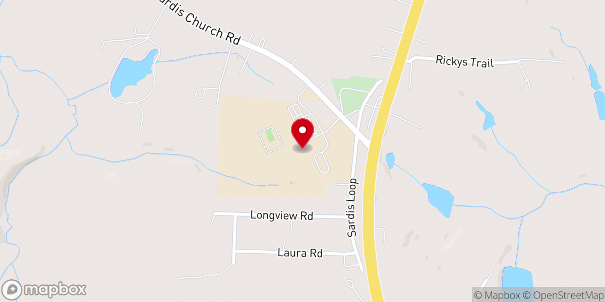 Map showing location of Huntsville Elementary School