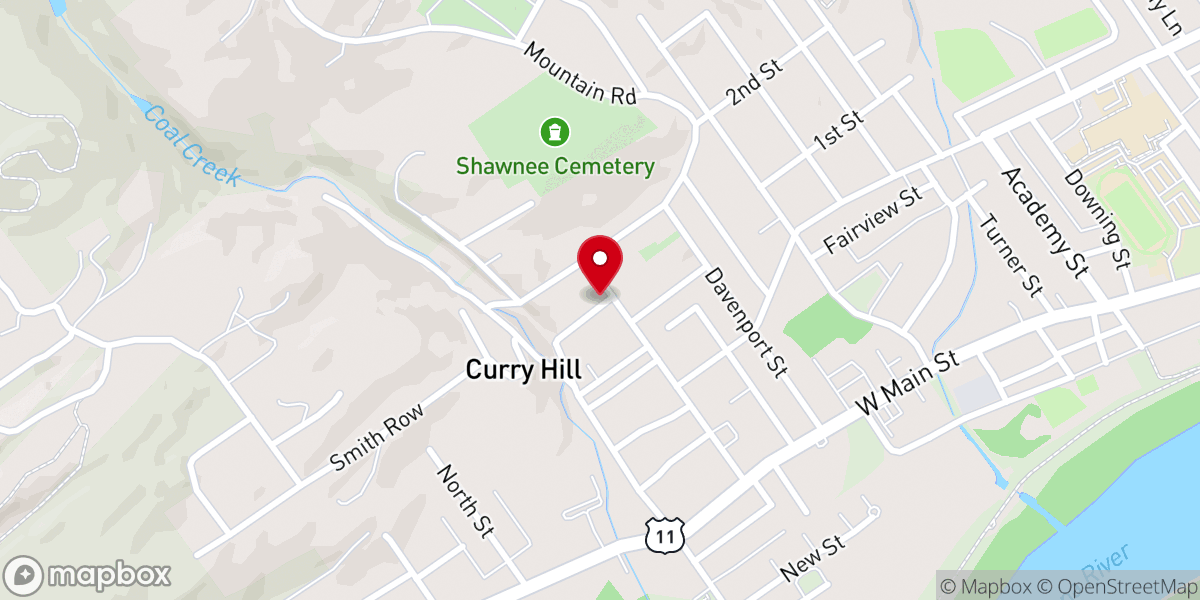Map showing location of Franklin Street Primitive