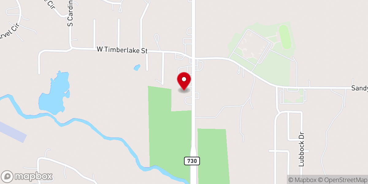 Map showing location of Cornerstone Church of Azle