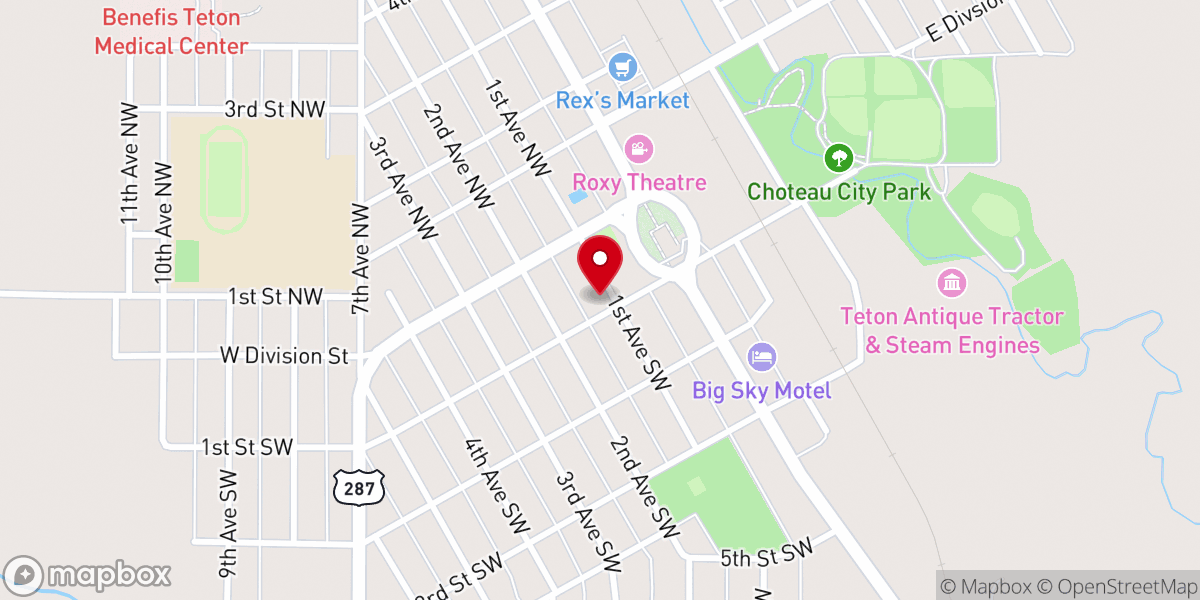 Map showing location of Trinity Lutheran Church