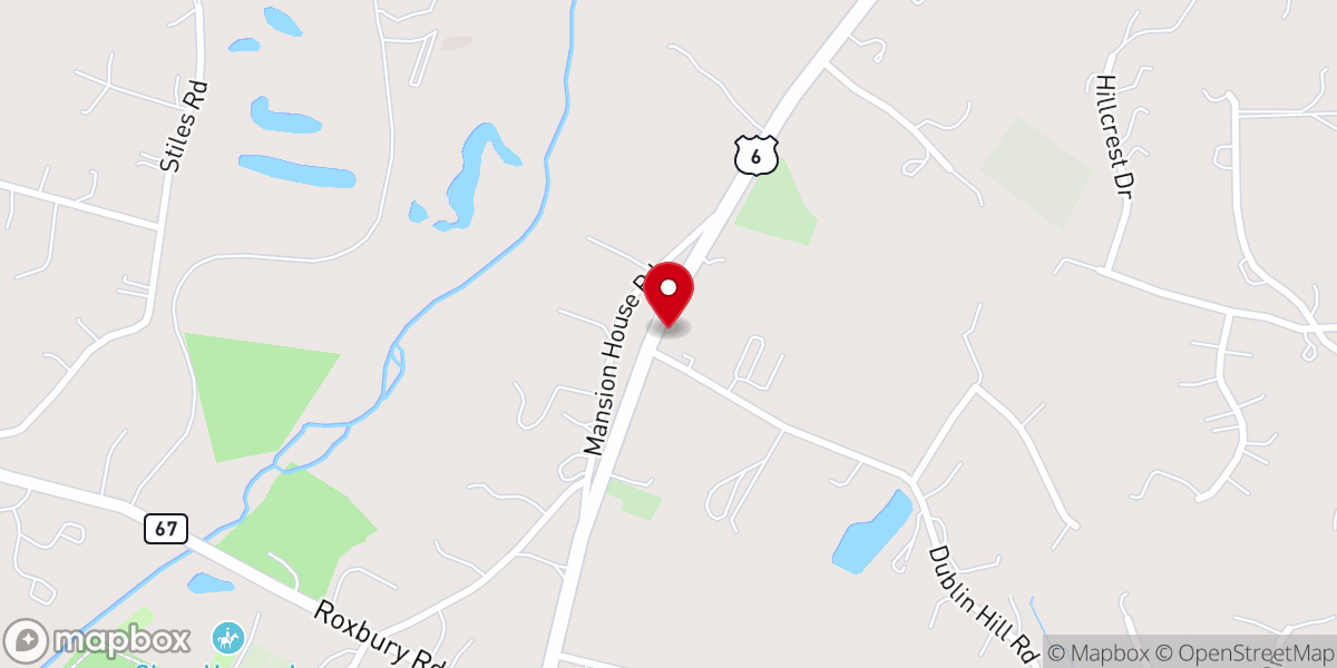 Map showing location of Lutheran Home of Southbury