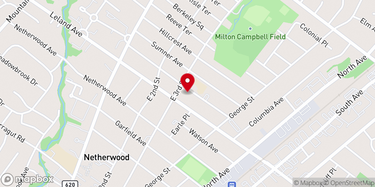 Map showing location of Miracle Baptist Church
