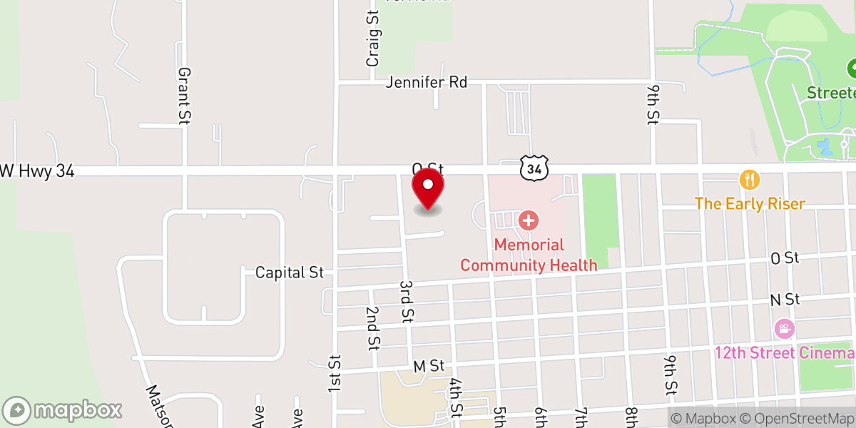 Map showing location of Pleasant View Bible Church