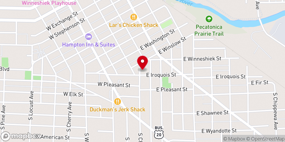 Map showing location of New Jerusalem Church of God In Christ Temple