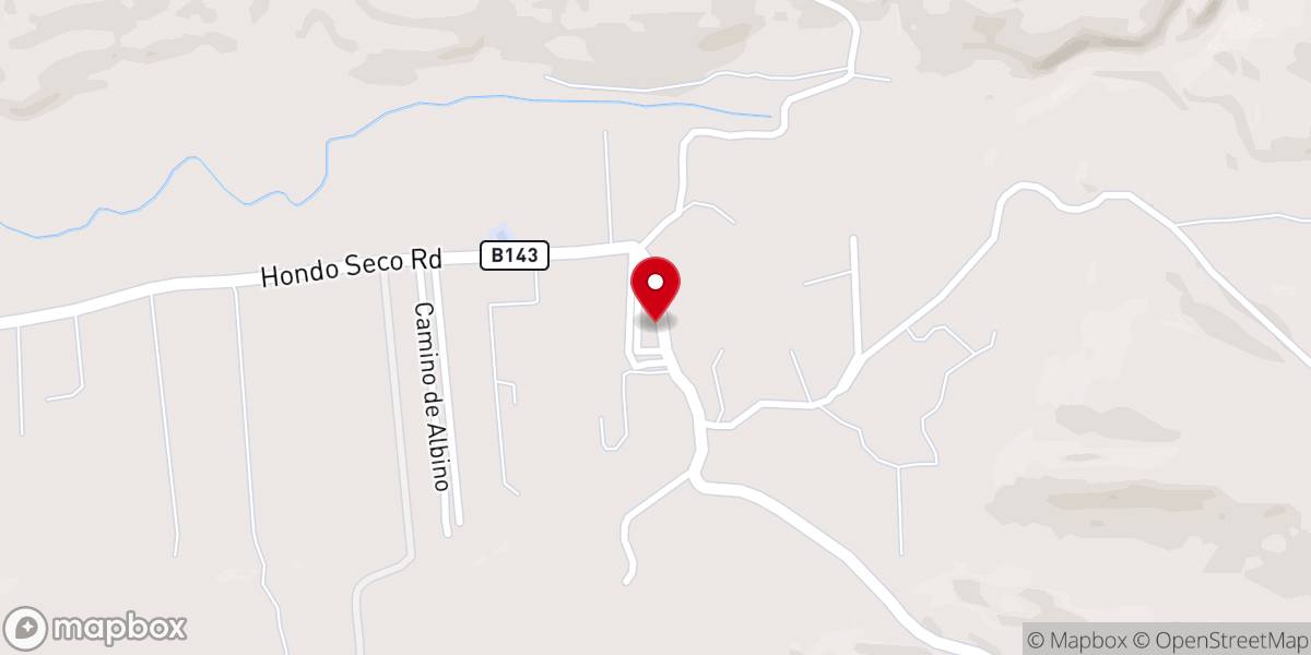 Map showing location of Our Lady of Sorrows Mission Chapel