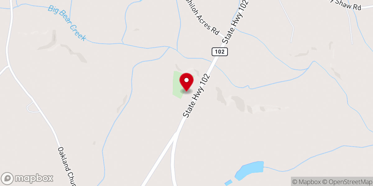 Map showing location of Shiloh Methodist Church