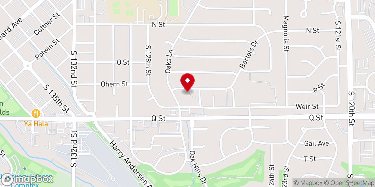 Map showing location of Millard Community Church
