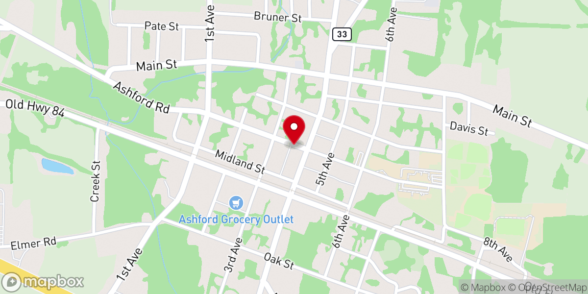 Map showing location of Mercy Outreach