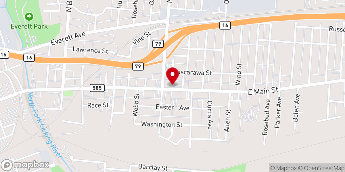 Map showing location of Blessed Sacrament School