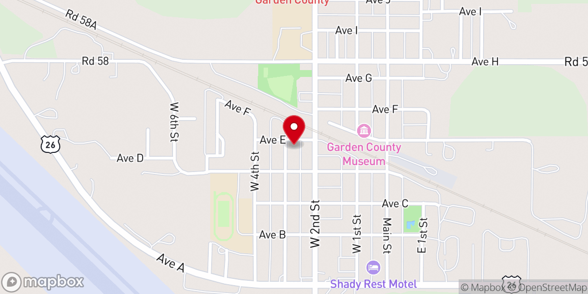 Map showing location of United Methodist Church