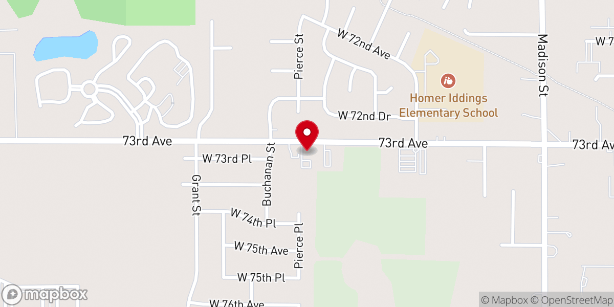 Map showing location of Church of Christ