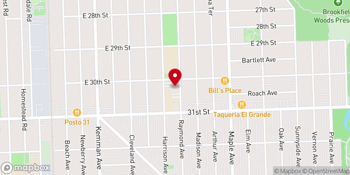 Map showing location of Saint Louis De Marillac Church