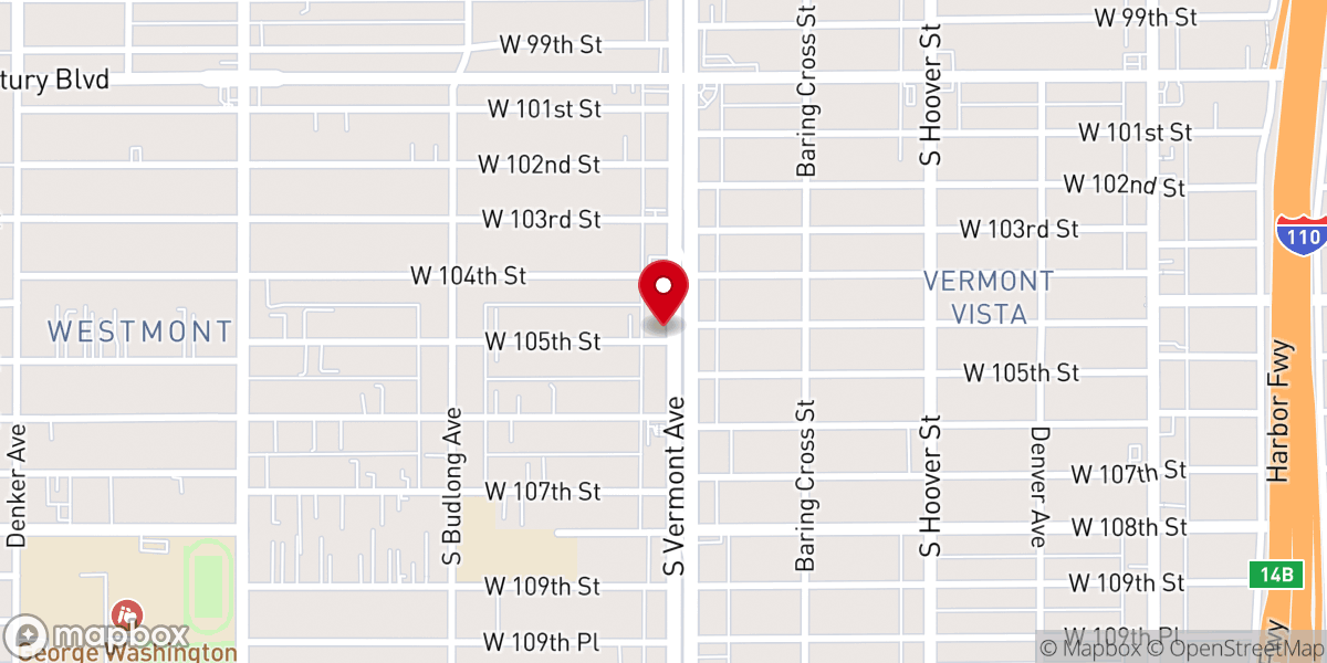 Map showing location of Greater Faith Baptist Church