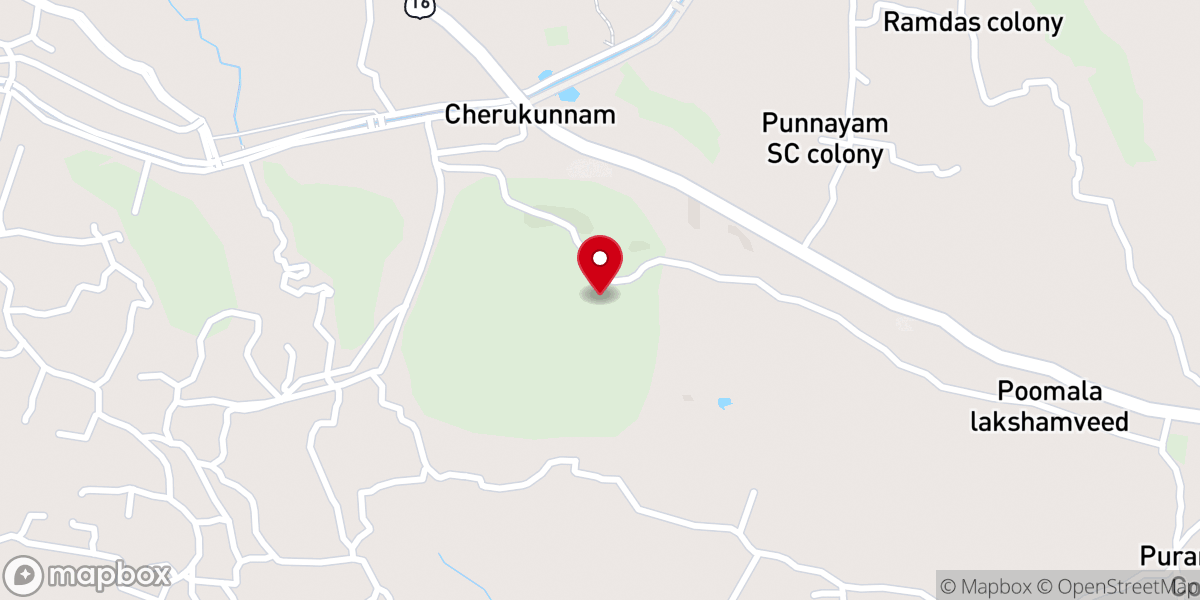 Map showing location of Faith Baptist Church