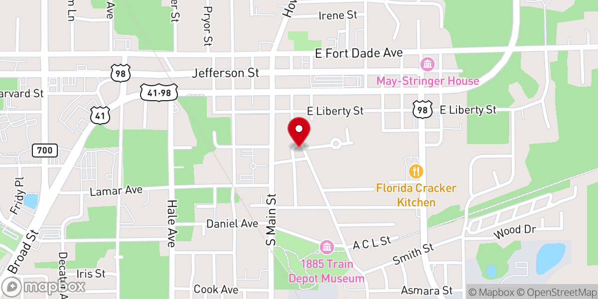 Map showing location of St John's Episcopal