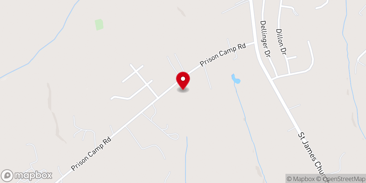 Map showing location of New Hope Baptist Church