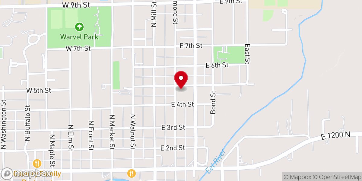 Map showing location of First Brethren Church