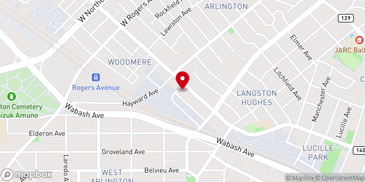 Map showing location of Faith Christian Worship Center