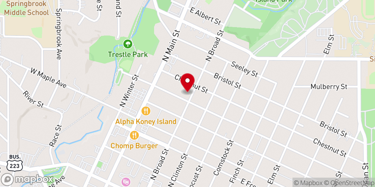Map showing location of Second Baptist Church - Michigan State Historic Site